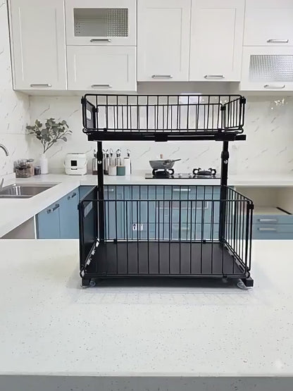 2 Tier Pull Out Sink Organizer